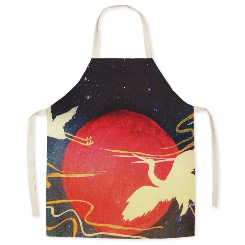 Japanese Style Cloth Baking Home Waist Kitchen Adult Sleeveless Hanging Neck Apron - Image 2