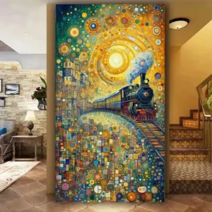 Gustav Klimt Train Landscape Diy Diamond Mosaic Art Full Square Round Diamond Painting Big Size New 2025 Home Decoration Gift